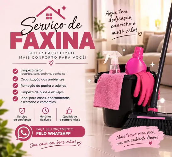Faxina e limpeza , 24 horas disponível