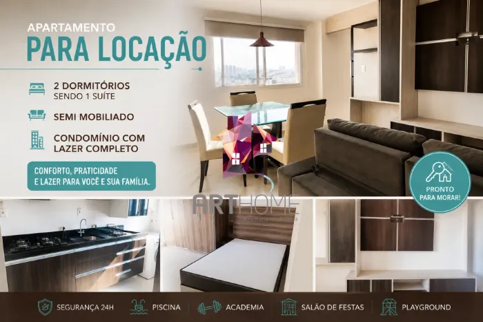Apartamento de 02 dormitórios com Suíte e Lazer Completo no Residencial Andradina Vila Va
