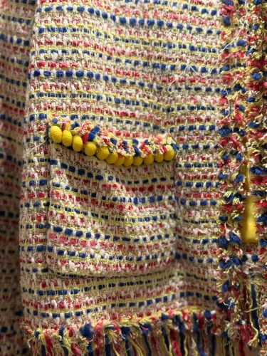 Blazer Zara (Portugal) em Tweed Amarelo Original. Tam L/G