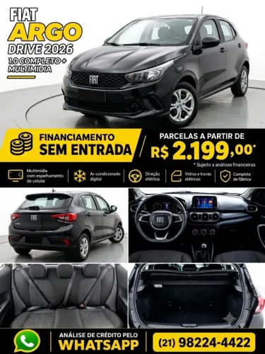 Fiat Argo Drive 1.0 6V Flex 2026