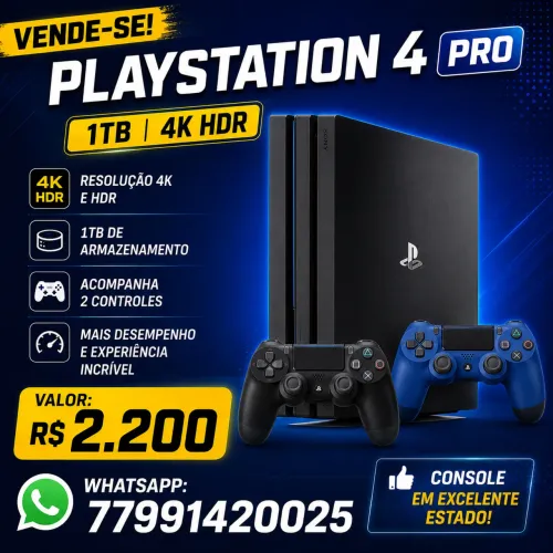 Console PlayStation 4. 4k hdr 1 tb