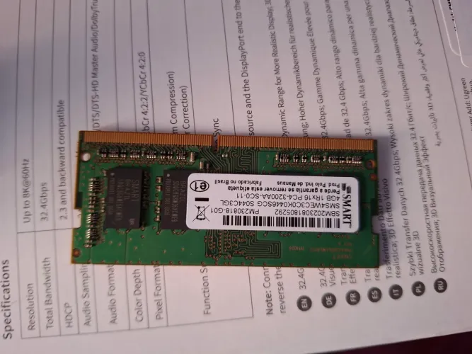 Memoria ram 4gb ddr4 3200 hz (original da Samsung)