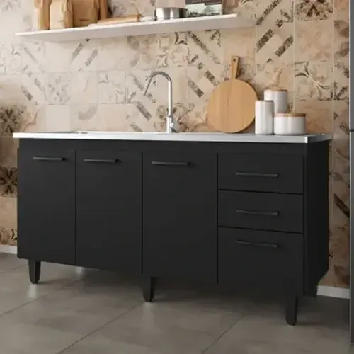 Balcão Gabinete Para Pia 160cm - Novo na Promoção