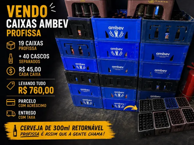 Engradado de cerveja profissa (retornável)