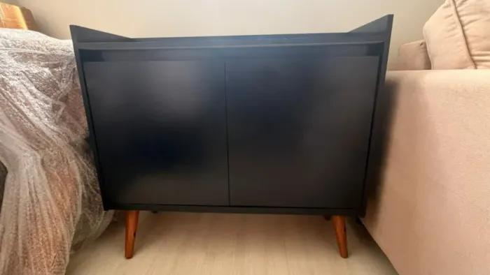 Rack/Aparador Preto Retrô - Excelente Estado