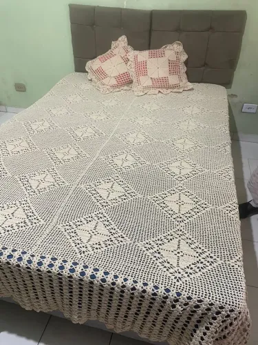 Colcha de crochê