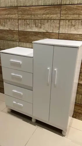 Cômoda Roupeiro Infantil Organizadora 4 Gavetas Porta Guarda-Roupas Bebê quarto multifunci
