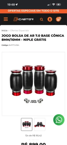 Bolsas Castor 7.0 haste 20 estado novo