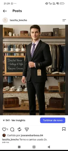 VENDO terno masculino+camisa+gravata.