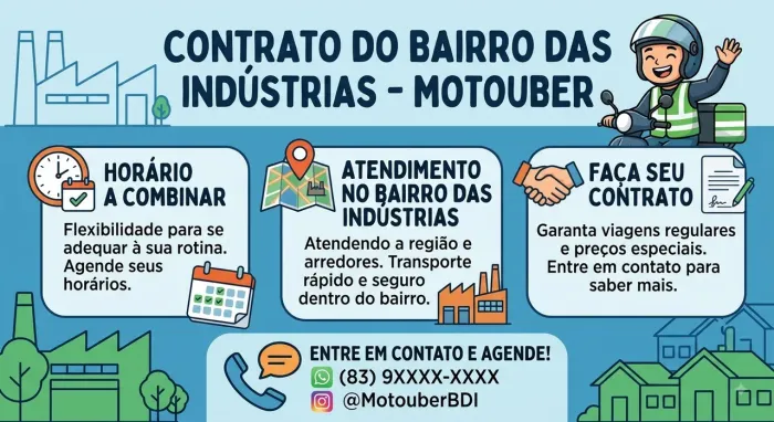 Contrato saindo do bairro das indústrias