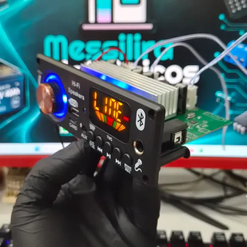 Placa bluetooth amplificada 2.1 canal 2*50w +100w RMS 12 - 24v