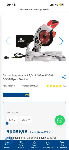 Serra meia esquadria