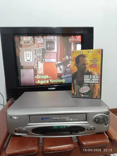 Vídeo Cassete Philco PVC-4H16 (Funcionando 100% - 4 cabeças / Mono / Sem controle)