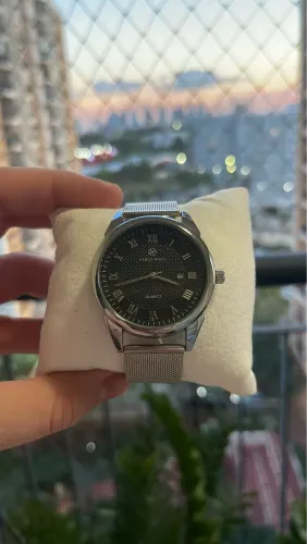Relógio Unissex Pablo Raez - Preto Aço Inox Pulseira Mesh