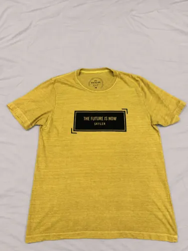 Camiseta Skyler The Future Is Now Amarela M Slim Fit