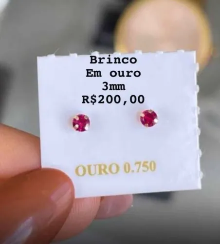 Brinco infantil de ouro