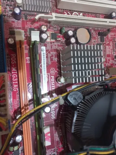 placa mãe positivo M1G31A6 DDR2 KIT COMPLETO COOLER PLACA ESPELHO MEMORIA 2 GB