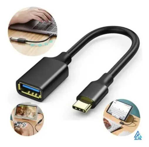 Adaptador Otg Usb-c Macho Para Usb-a Fêmea Tipo C 13cm