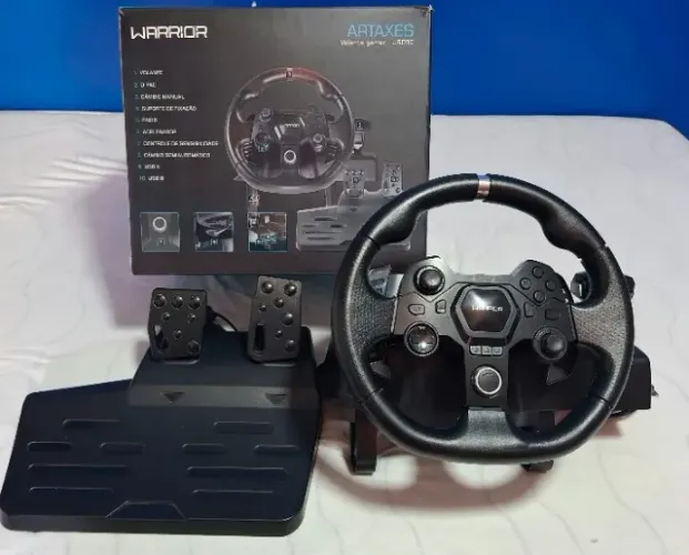 Volante e pedal Warrior Gamer JS090 Artaxes 