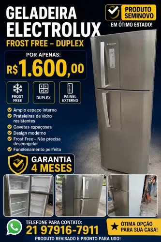 Geladeira Eletrolux inox frost free