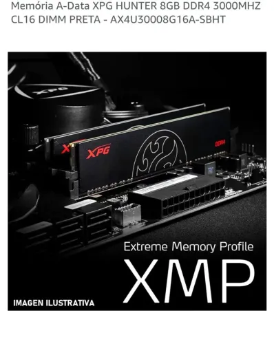 Memória ddr4 16Gb 2x 8Gb 3000mhz