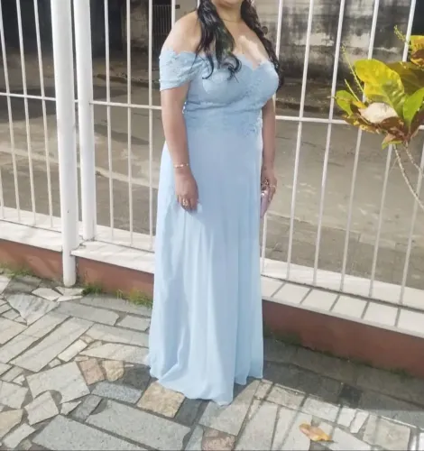 Vestido de festa azul