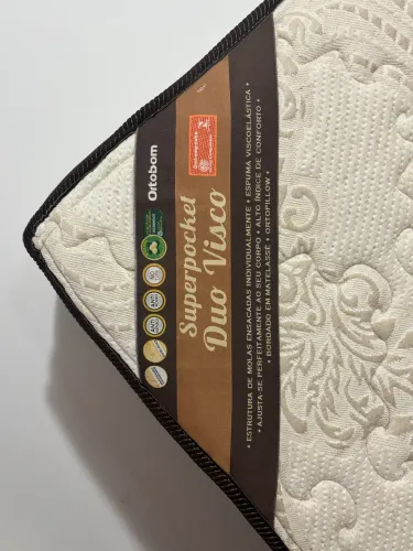 COLCHÃO ORTOBOM SUPERPOCKET DUO VISCO QUEEN - SEMINOVO