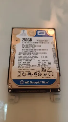 HD Disco Rígido Western Digital Scorpio BLUE 250gb