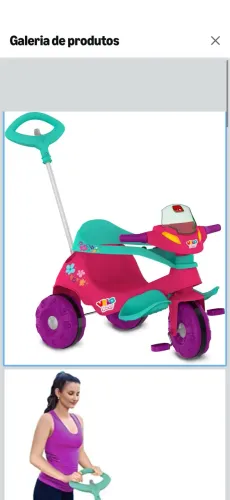 Velotrol Velobaby Bandeirante Passeio e Pedal Rosa 