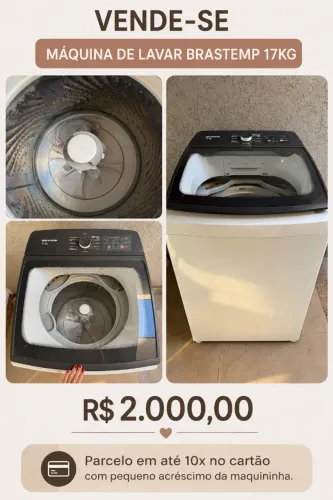 Máquina de lavar 17 kg
