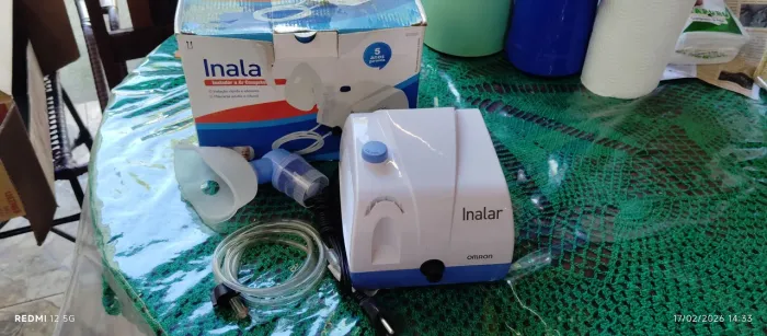 R$ 60,00, sem entrega, Inalador. Sem a máscara infantil.