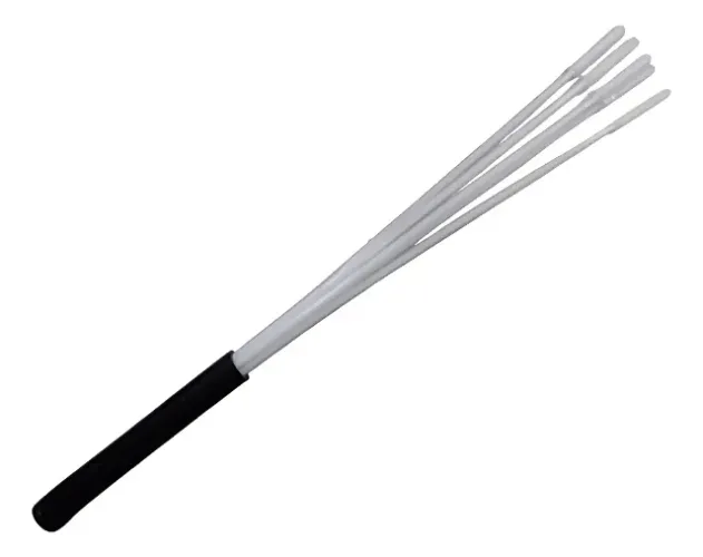BAQUETA TAMBORIM COTONETE LUEN NYLON BRANCO 5 HASTES - 19151