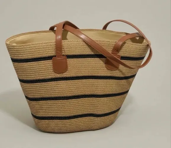 Bolsa de Palha Estilo Tote - Elegante e Espaçosa
