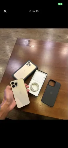 Apple iPhone 13 Pro Max 128 dourado leia a descrição do anúncio 