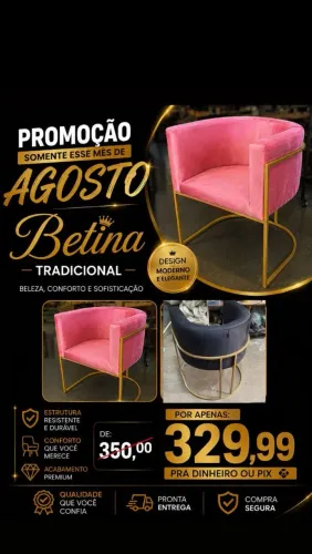 POLTRONA BETINA NA PROMOÇÃO 330,00 CADA UMA