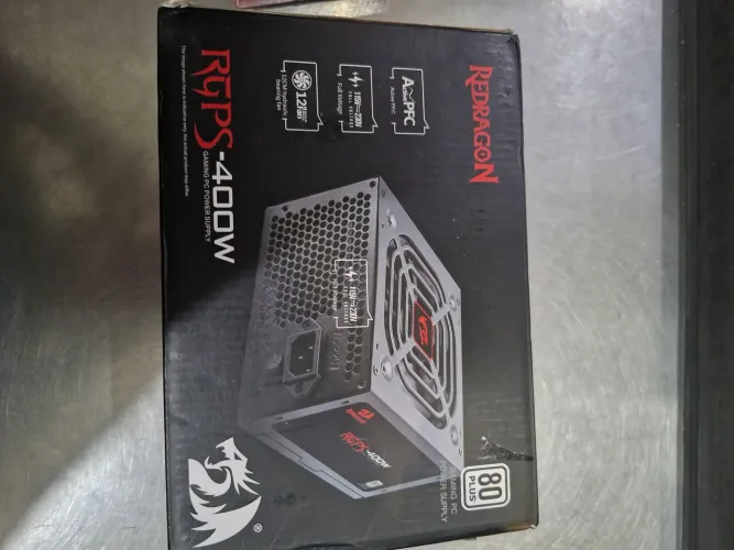Fonte Redragon RGPS 400w, 80 Plus Ativo (Novo)