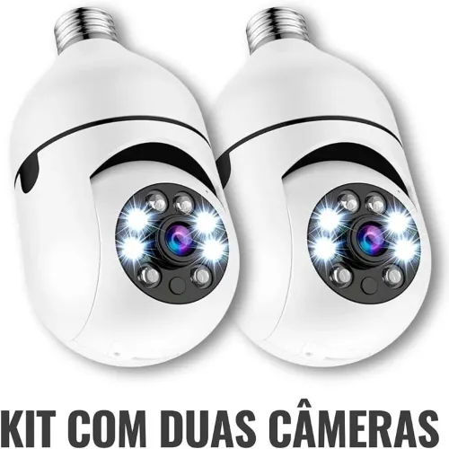 Duas câmeras wi-fi lâmpada