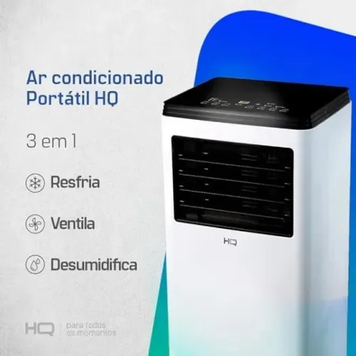 AR CONDICIONADO HQ PORTATIL 10500 BTU SEMI NOVO 