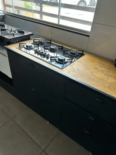 fogão cooktop a gás de 5 bocas embutido.