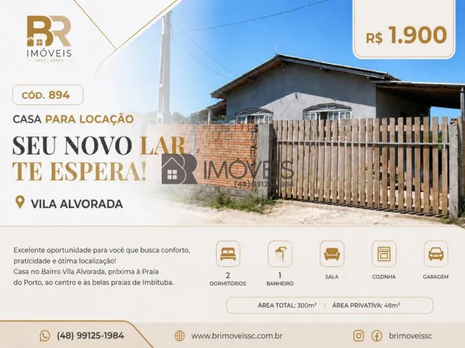 Casa a venda em Imbituba, Bairro Vila Alvorada.