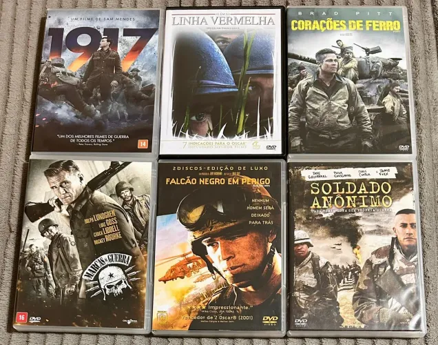Dvds Lote com 6 Filmes Guerra