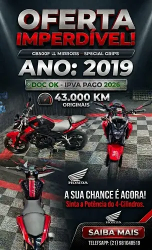 Vendo cb 500f 2019
