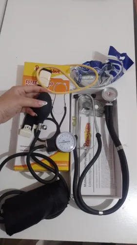 Aparelho de Medir Pressão e Estetoscópio Premium - Completo