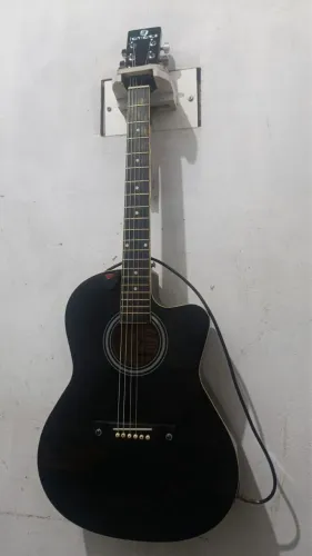 Violão Elétrico de Aço com Equalizador e afinador, na CAPA e de cordas NOVAS bem regulado!