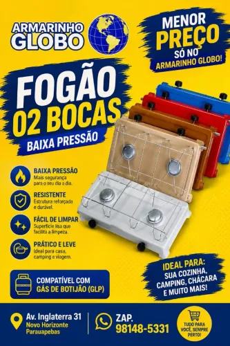Fogão 02 bocas