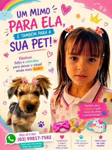 Elástico de cabelo infantil