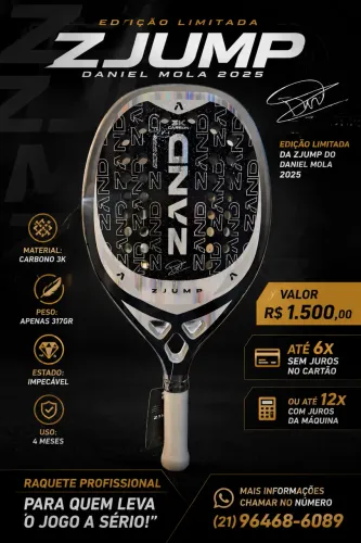 Raquete Beach Tennis Profissional ZJump 2025