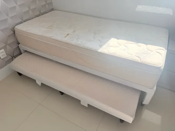 Cama Box solteiro com bicama - coleção Itália - linha bambu