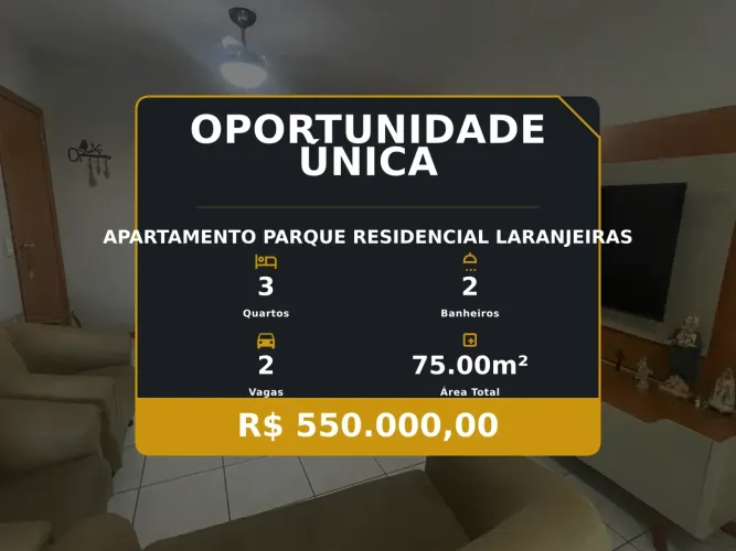 Viva com estilo no Parque Residencial Laranjeiras: Apartamento 3 quartos e lazer completo!