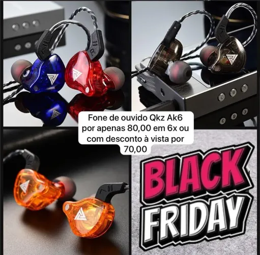 Fone de ouvido Qkz Ak6 promoção